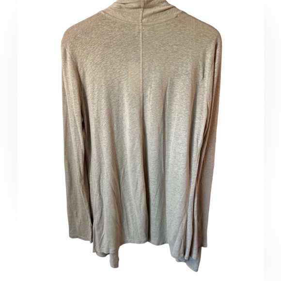 NWT Cupid draped open cardigan in size medium Haygrass linen blend - Picture 2 of 7